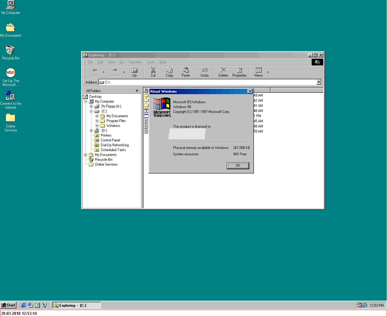windows 98 vm image